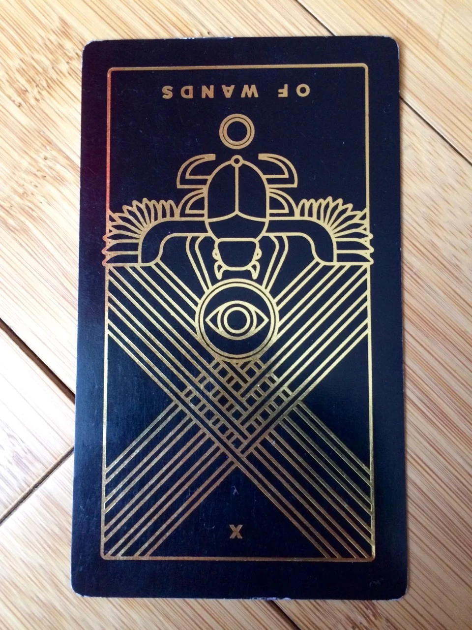 Ten of Wands reversed, Golden Thread Tarot