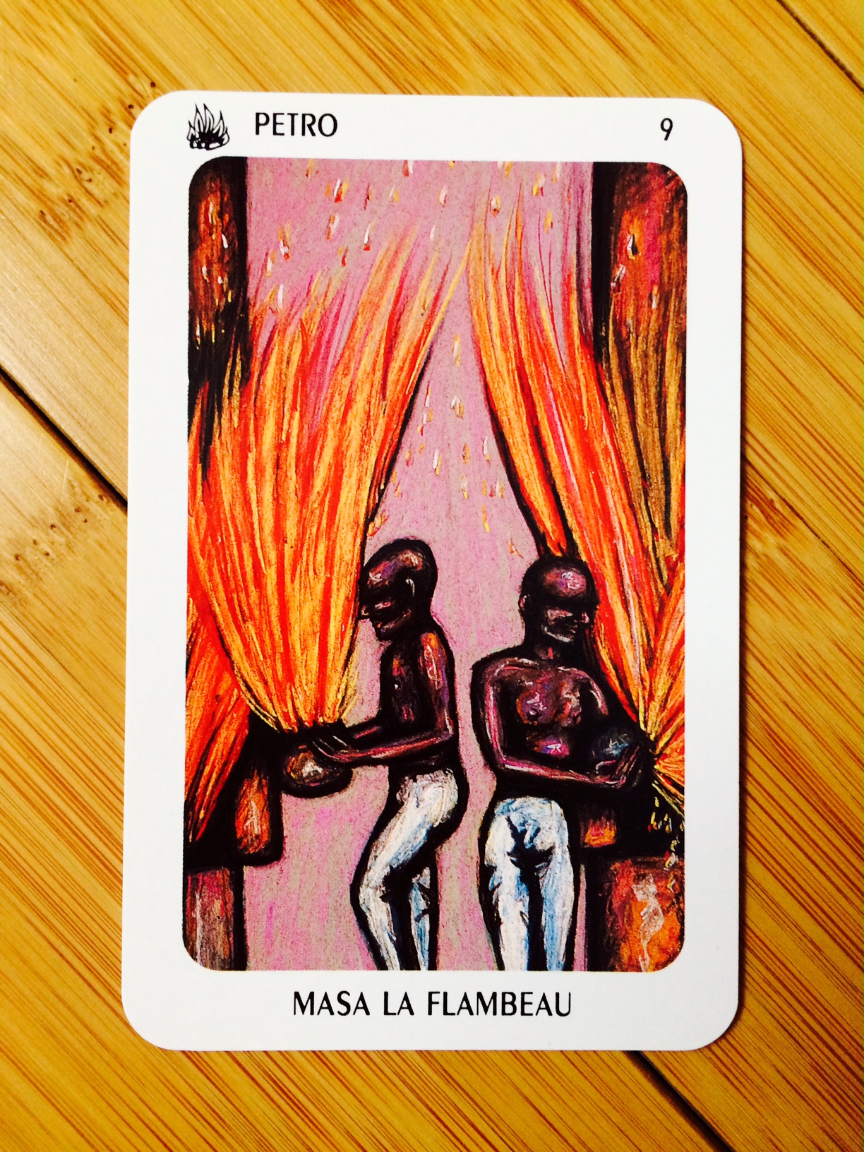Petro - Masa La Flambeau card from The New Orleans Voodoo Tarot