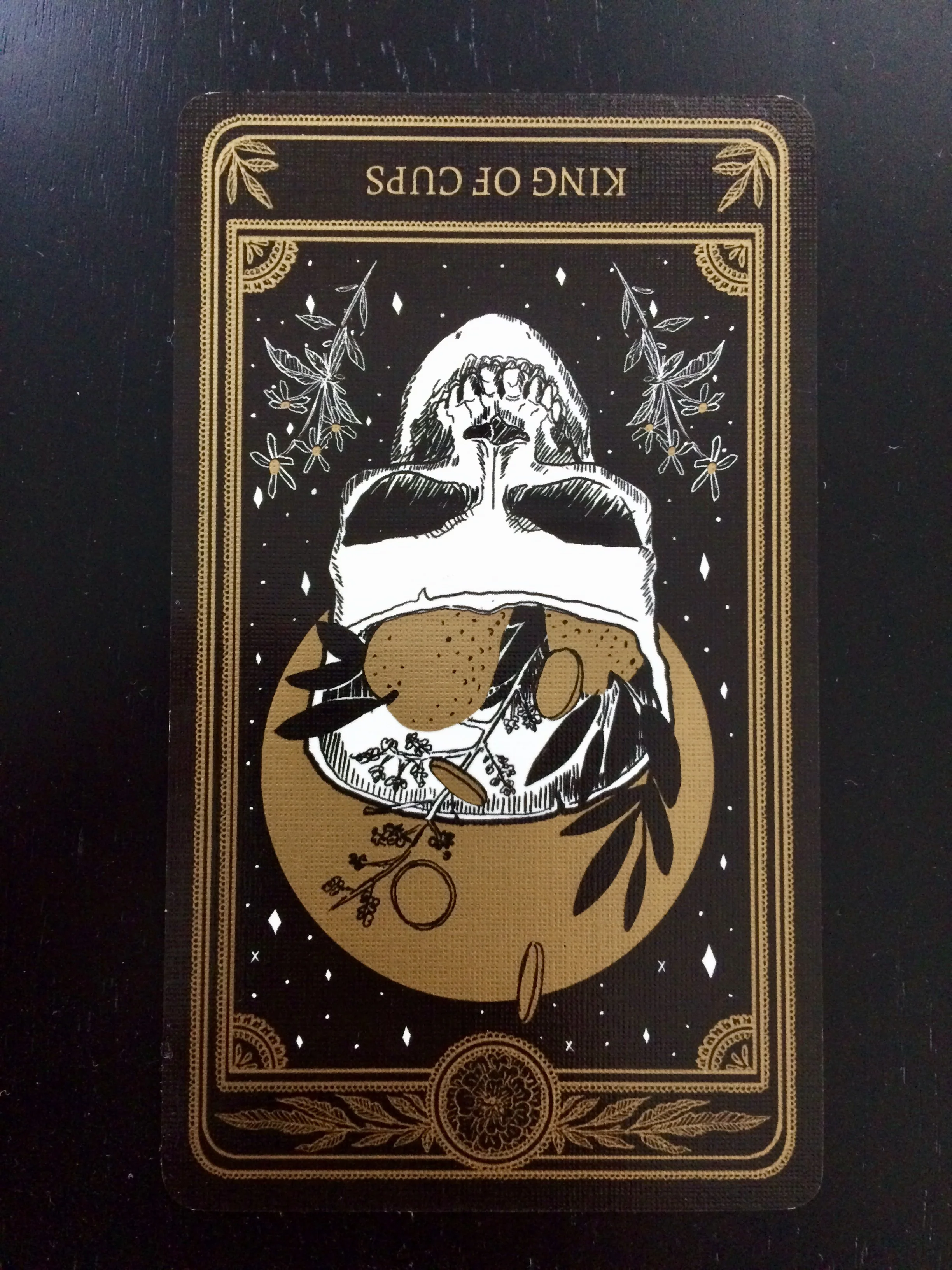 King of Cups reversed from The Marigold Tarot