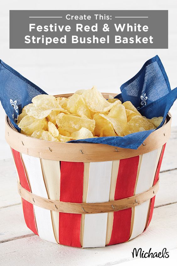 Another DIY that you should definitely save after your Memorial Day party are these stars and stripes baskets. This three-step project from Michaels will make a big impact on your table and make for an easy cleanup! Check out the project on Michaels.com, here .