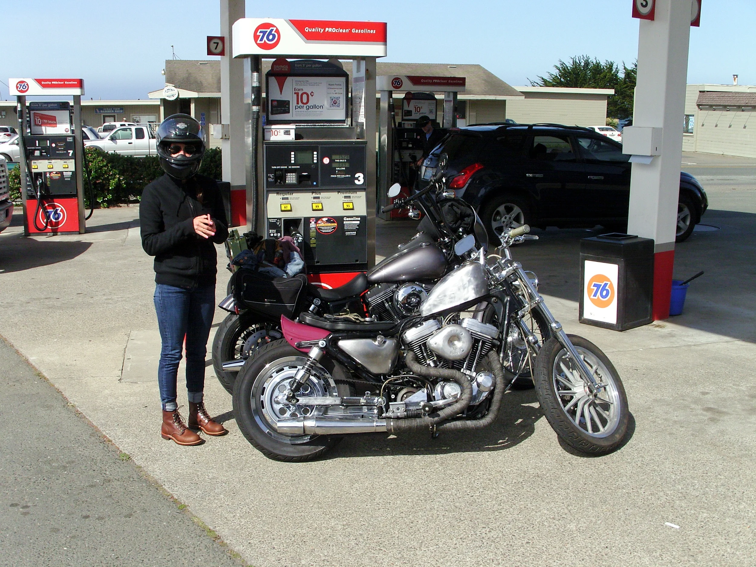 Here we are, packed up and ready to go… first of many gas stops.