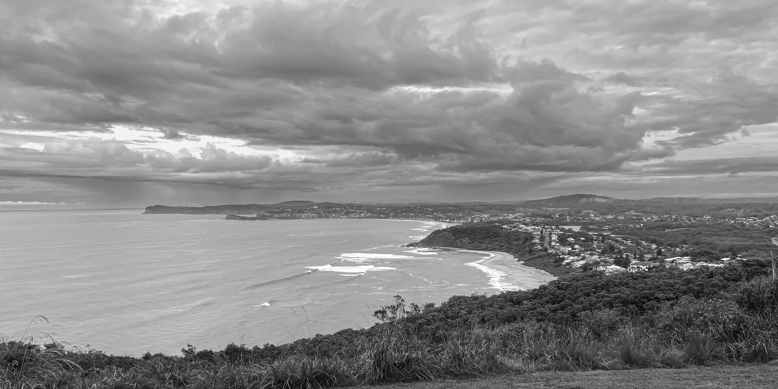 View of Forresters Beach B&W_medium.jpg