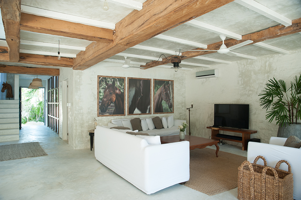 Large, comfortable couches are the perfect place to relax when you need a time-out from the sun.