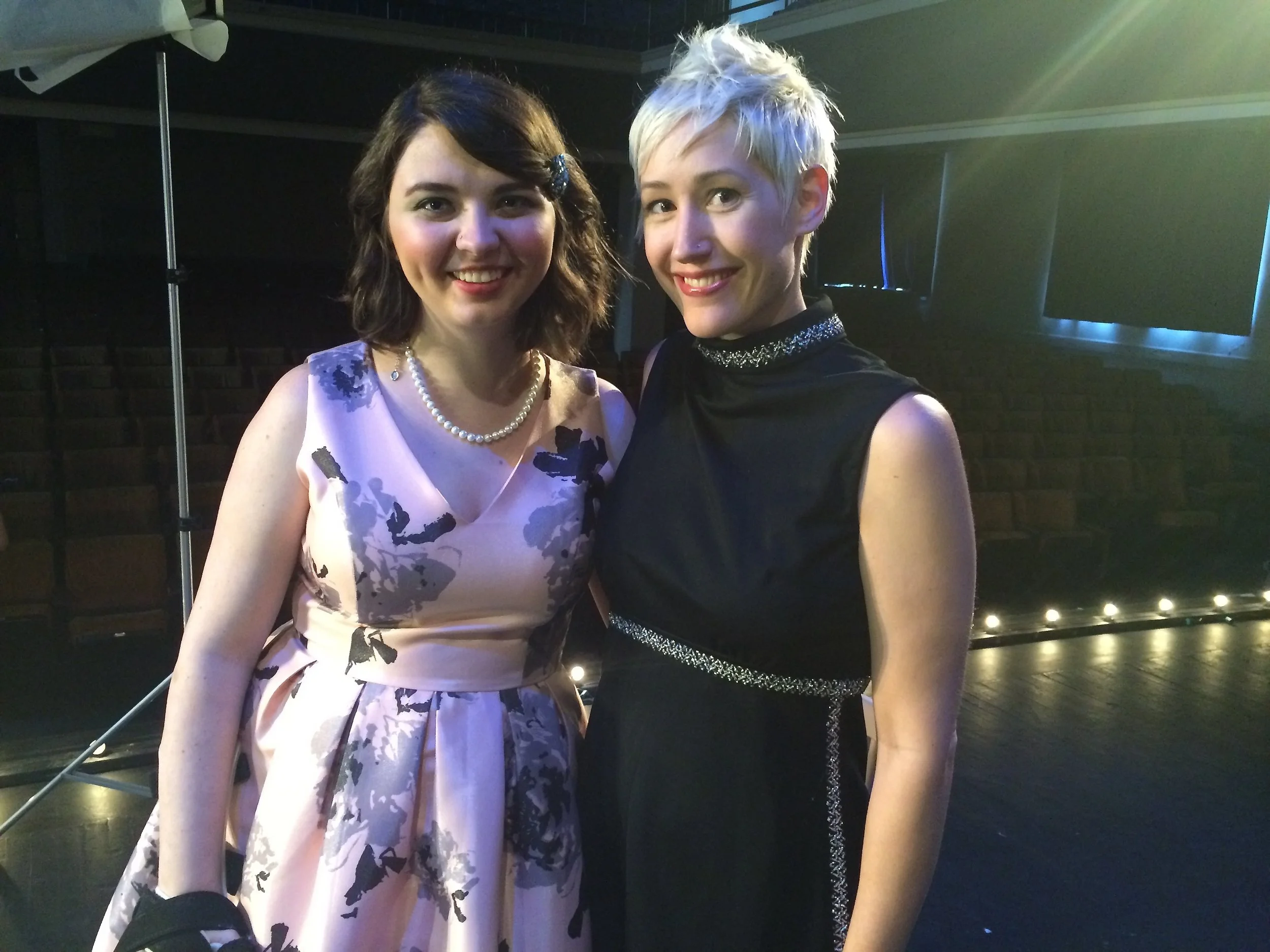Sophie and me on set! 