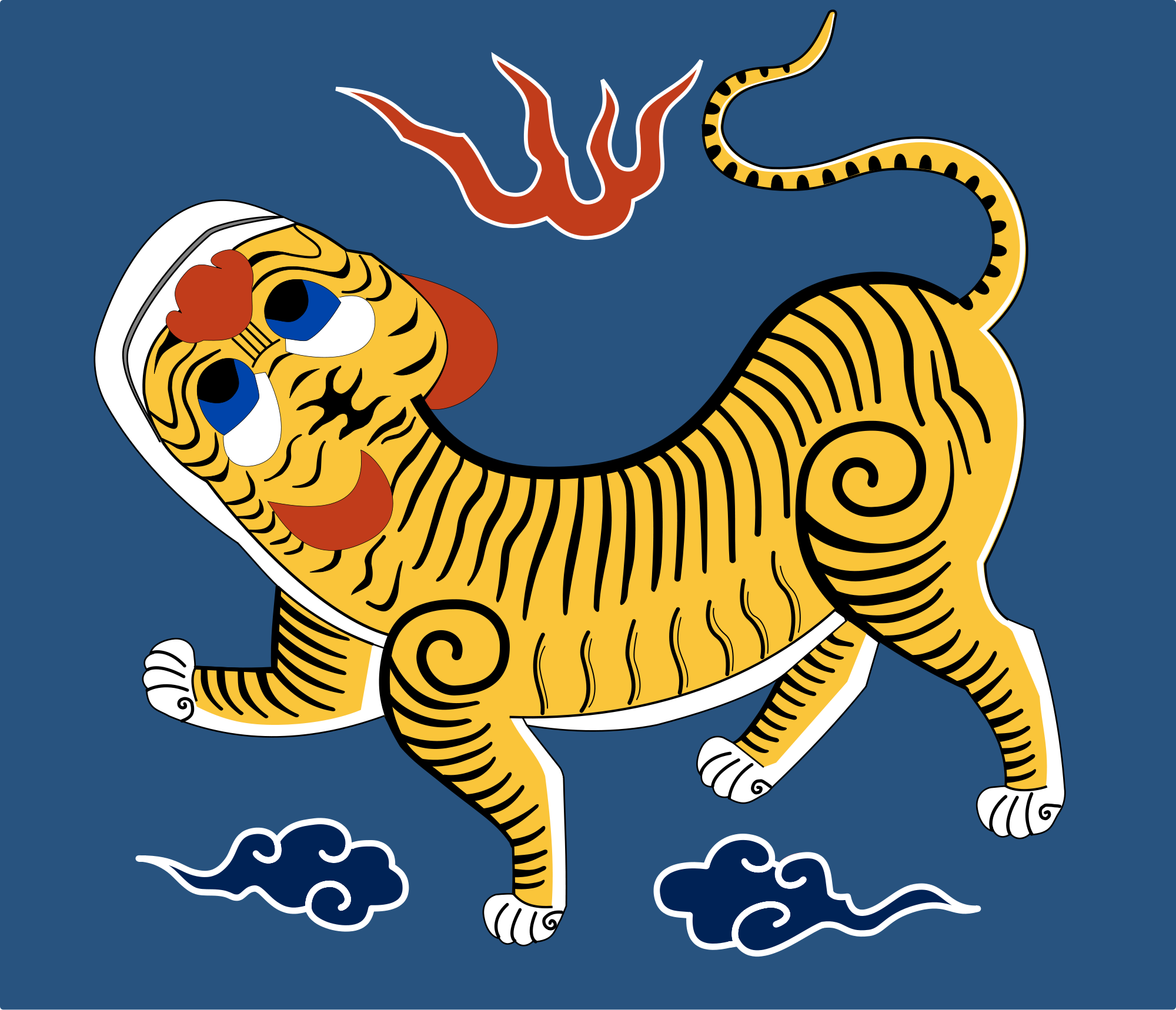 The Republic of Formosa Flag. Not the most fearful looking tiger (Wikipedia)