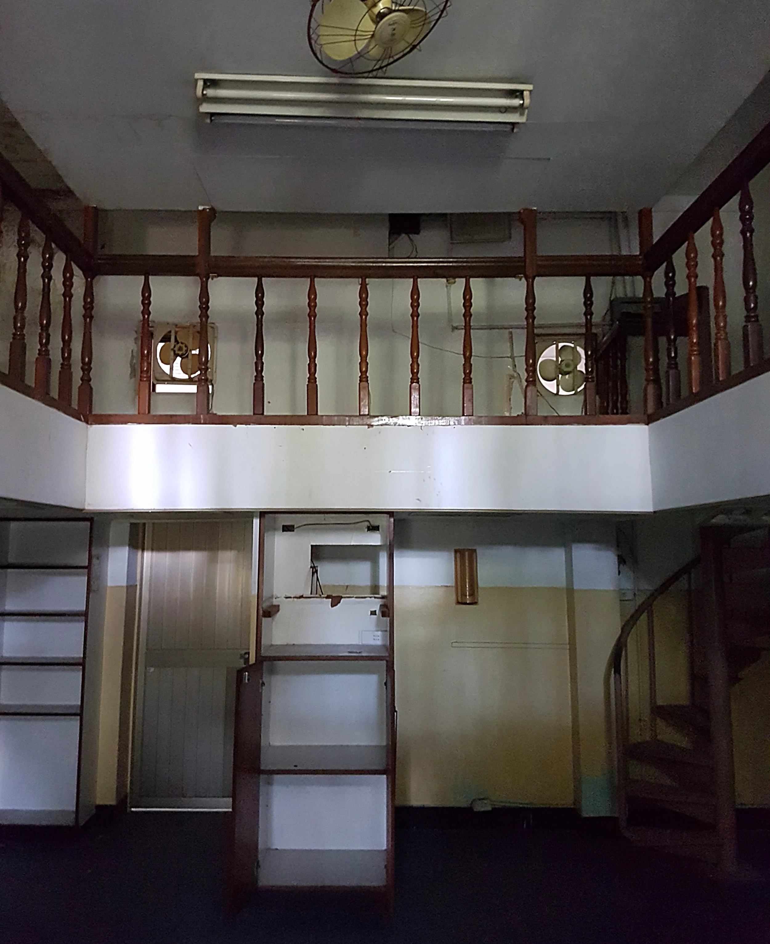 One of the rooms with the strange balconies.