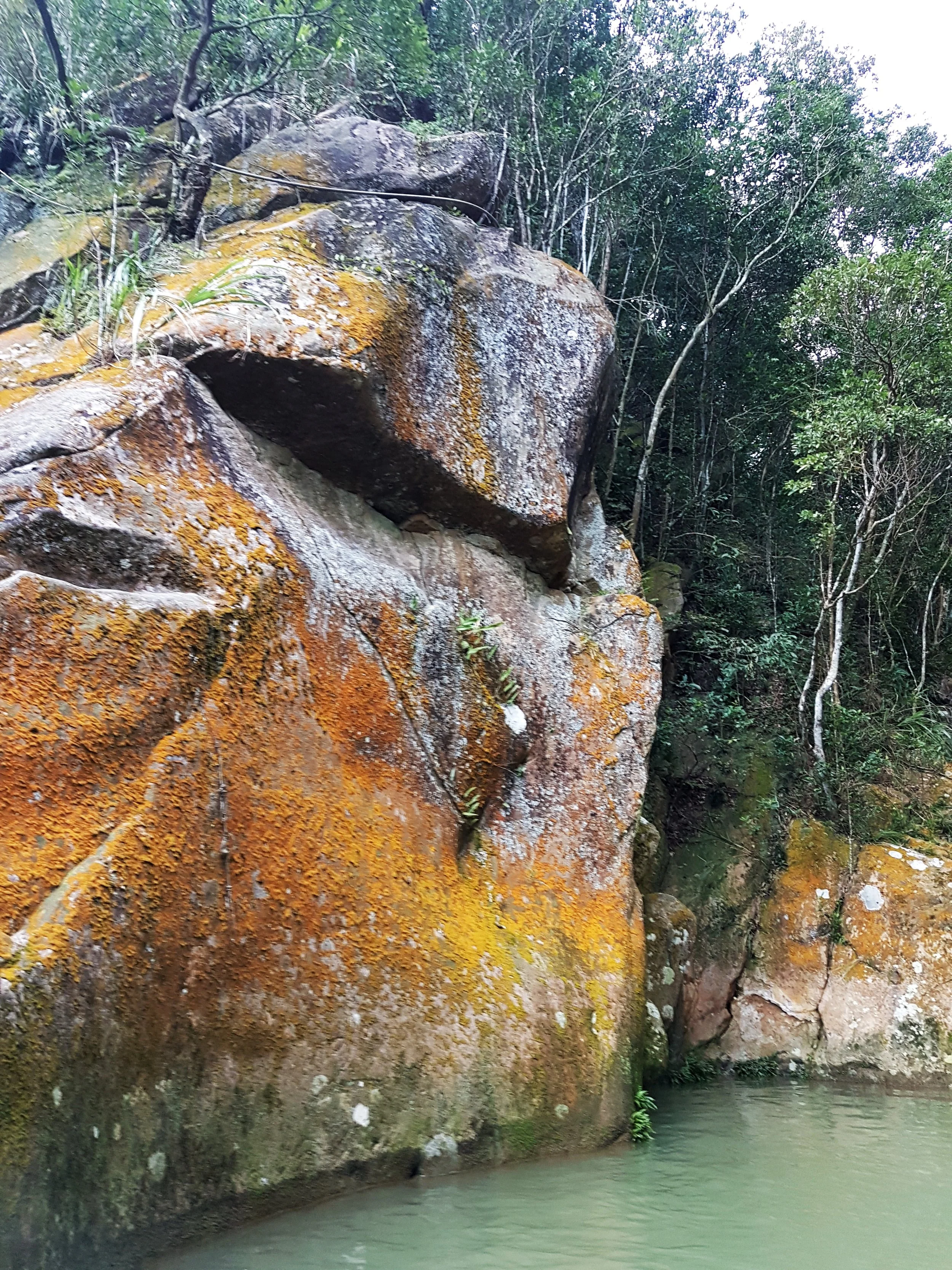 You could jump from the top of this, but it's a bad idea unless you know the water depth