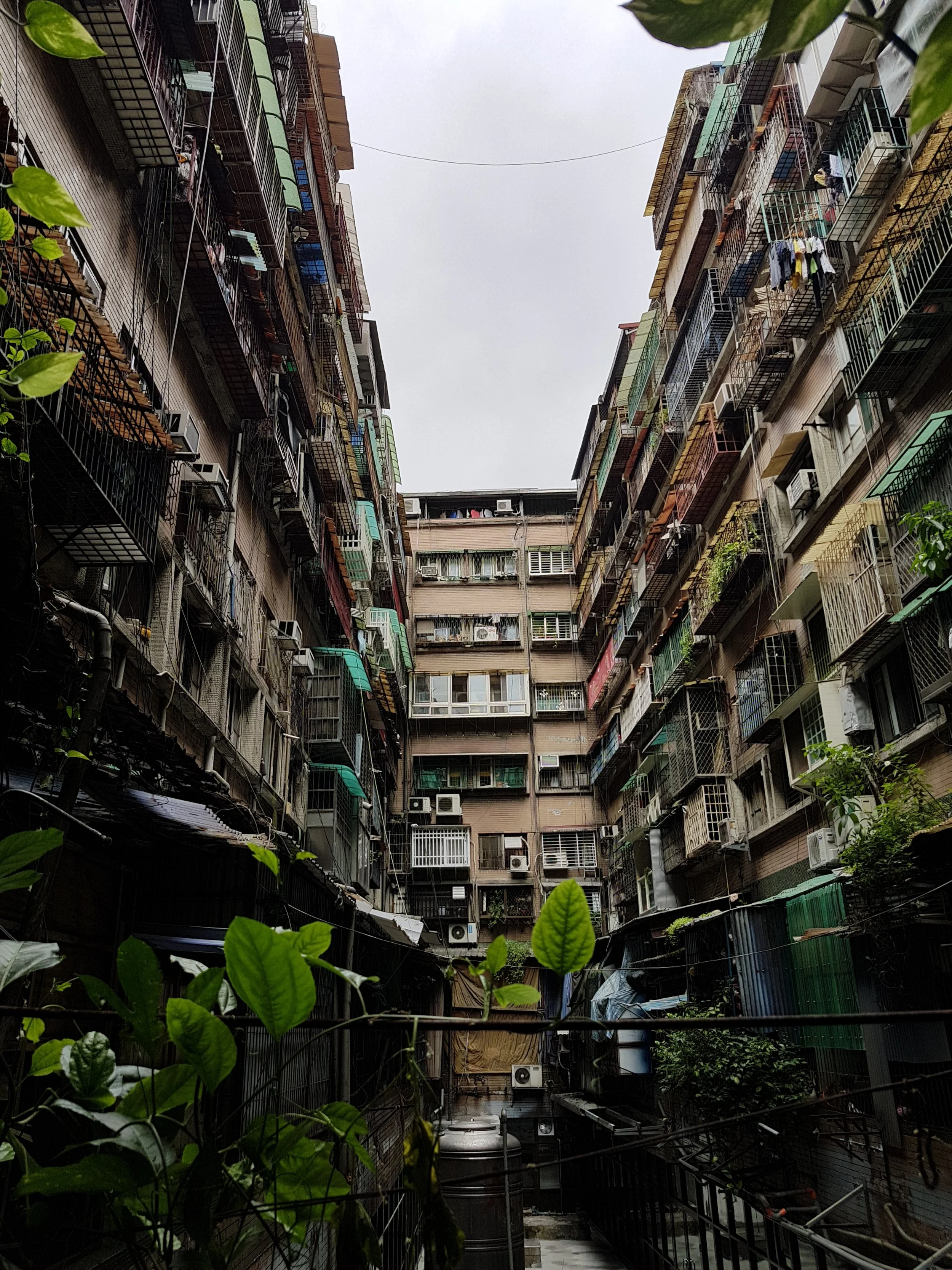 Inner Courtyard near Da'an Station. There's a warren of shops on the ground floor of this building