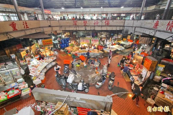 Jianguo market (建國市場), Taichung. My images of the interior here are lost. Source: Liberty Times