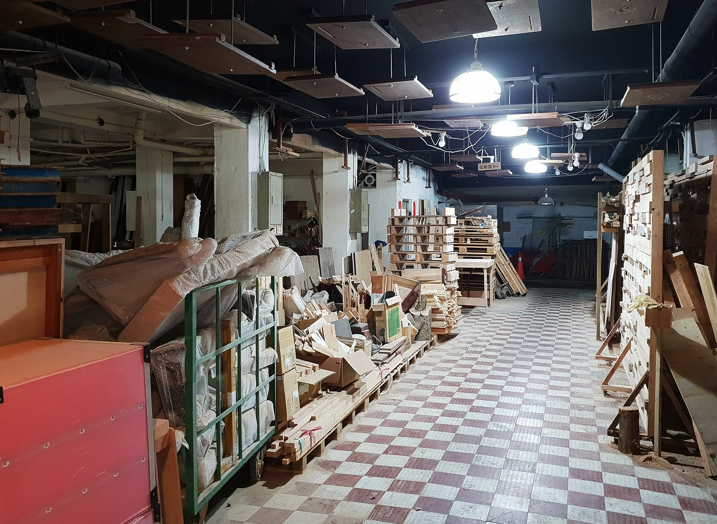 The woodwork factory and a retro fan