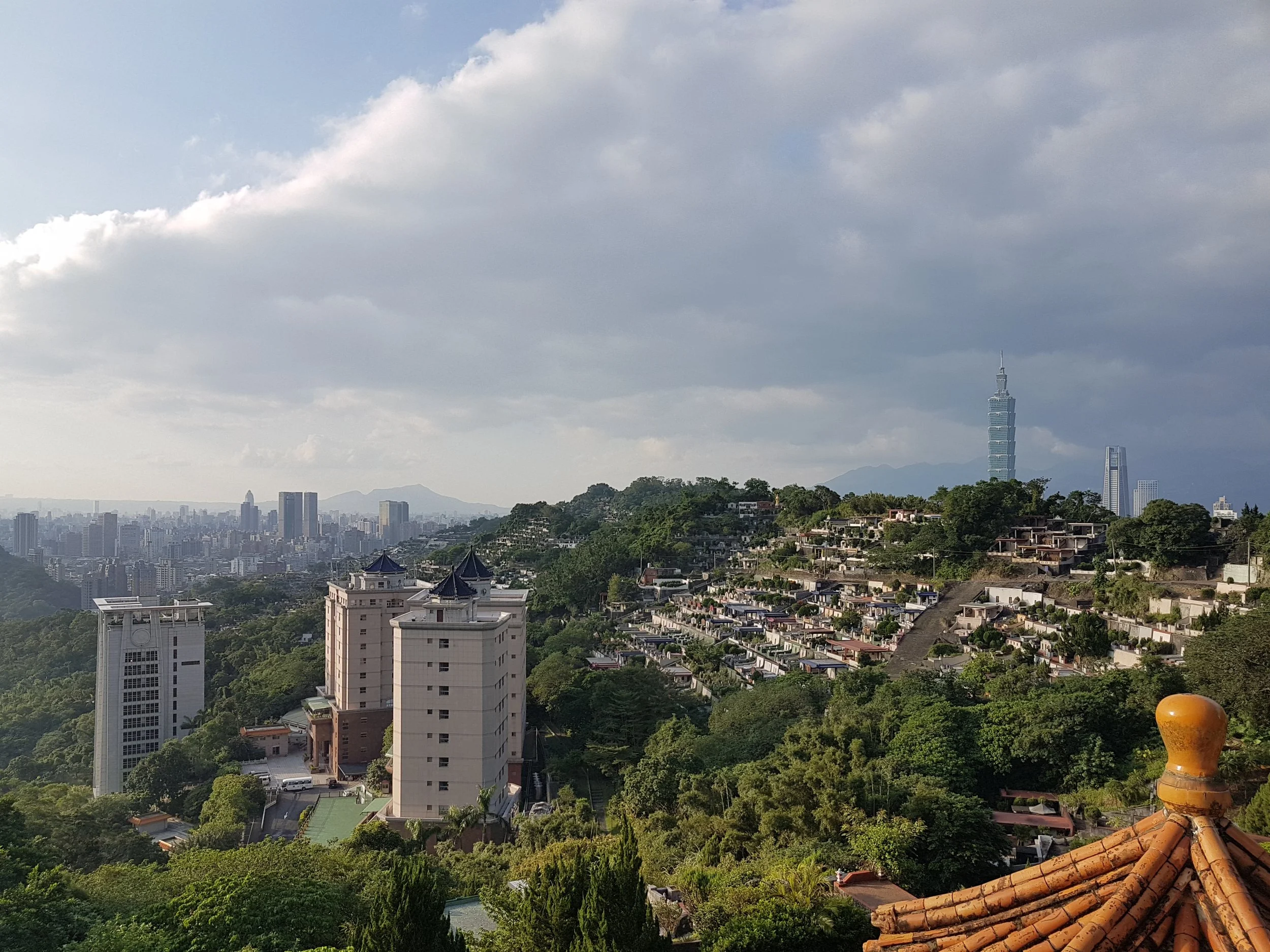 Above Taipei on a clear day