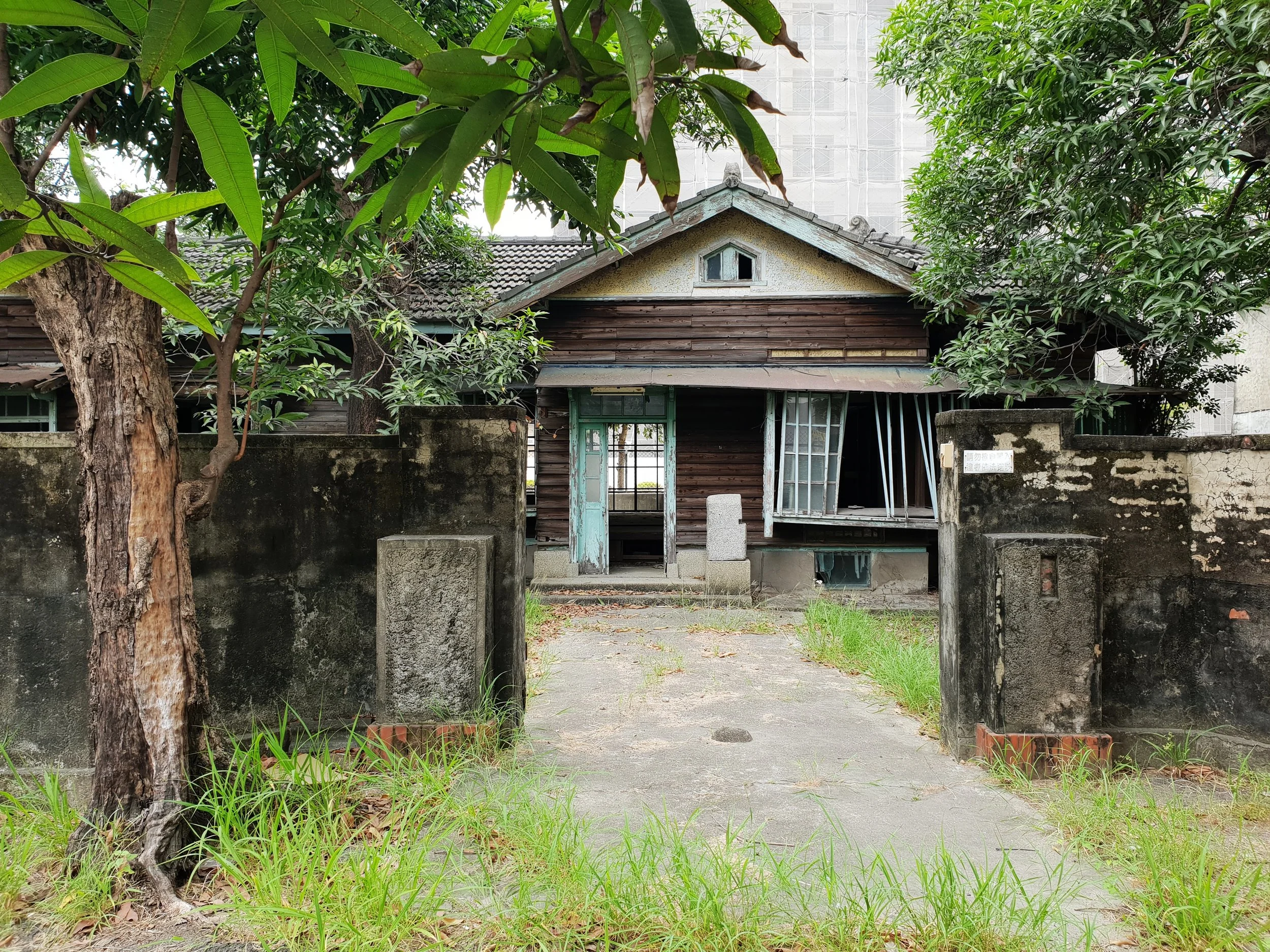 The prison may have gone but many staff dormitories are awaiting restoration
