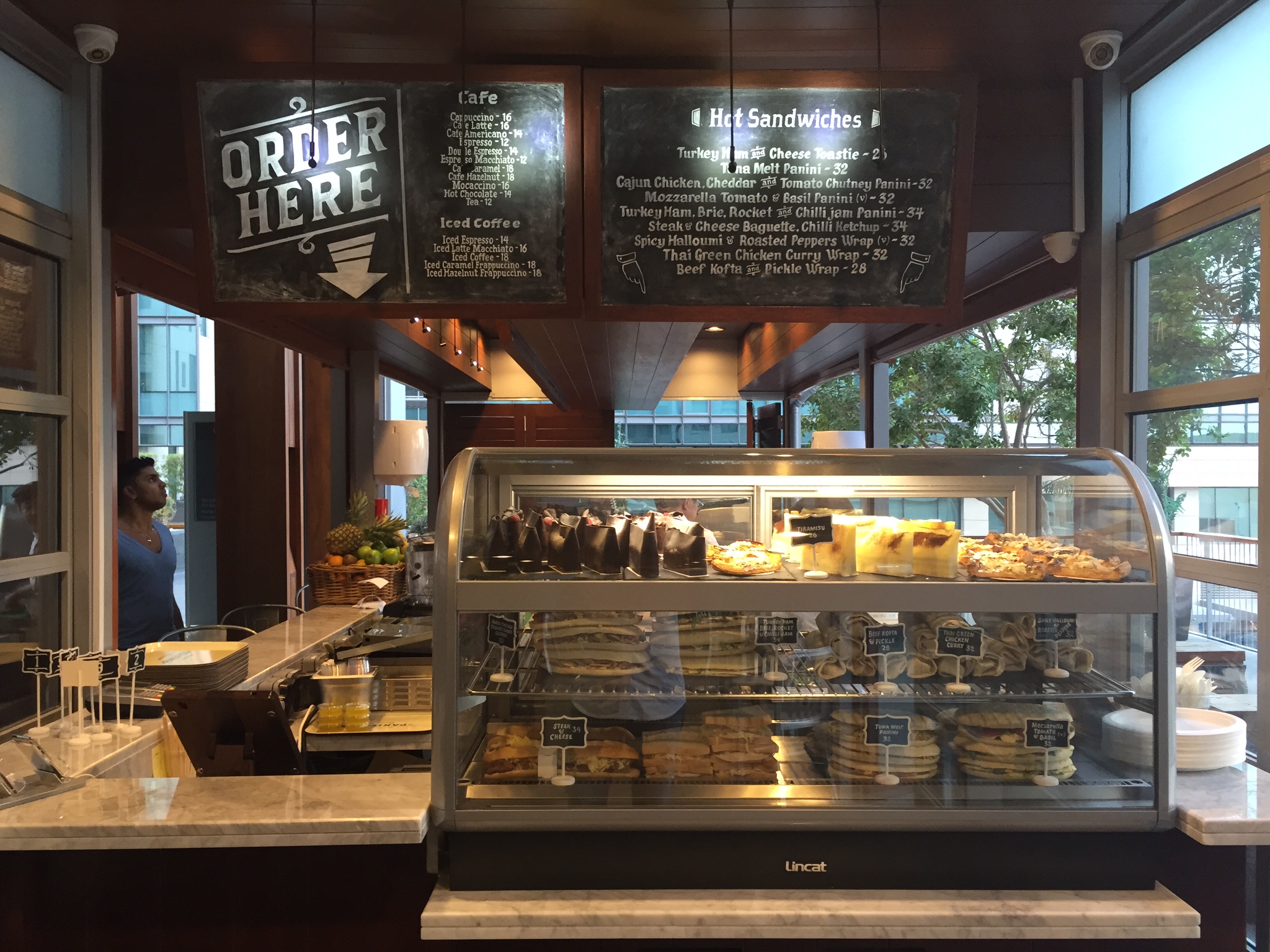 Order here! Note the display case intended to make your mouth water.