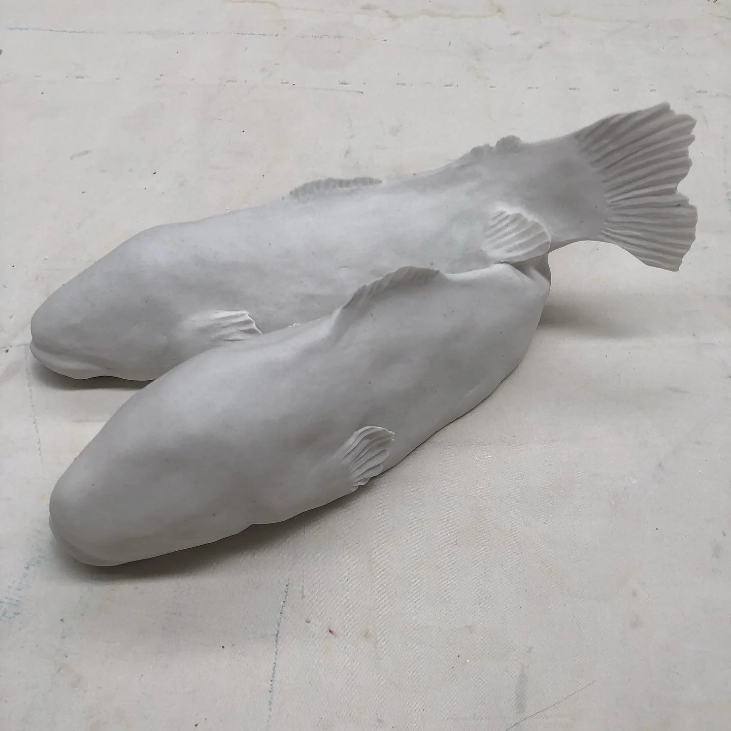 Trout, 2022. Hand built porcelain