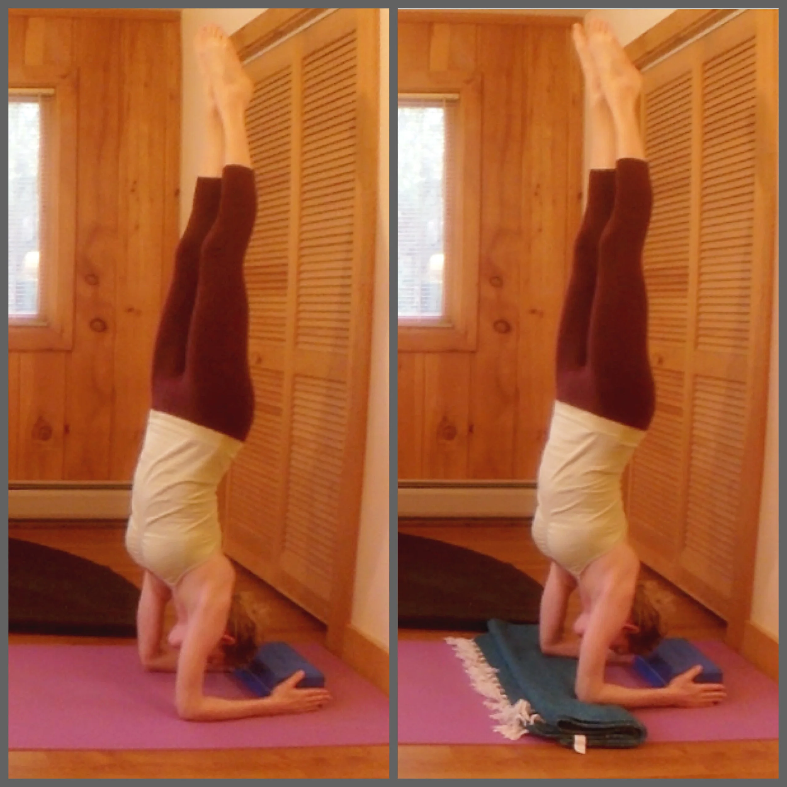 Elbow lift addresses shoulder resistance in forearm stand