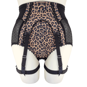 MiaowMiaow Leopard print suspender belt  Buttress & Snatch