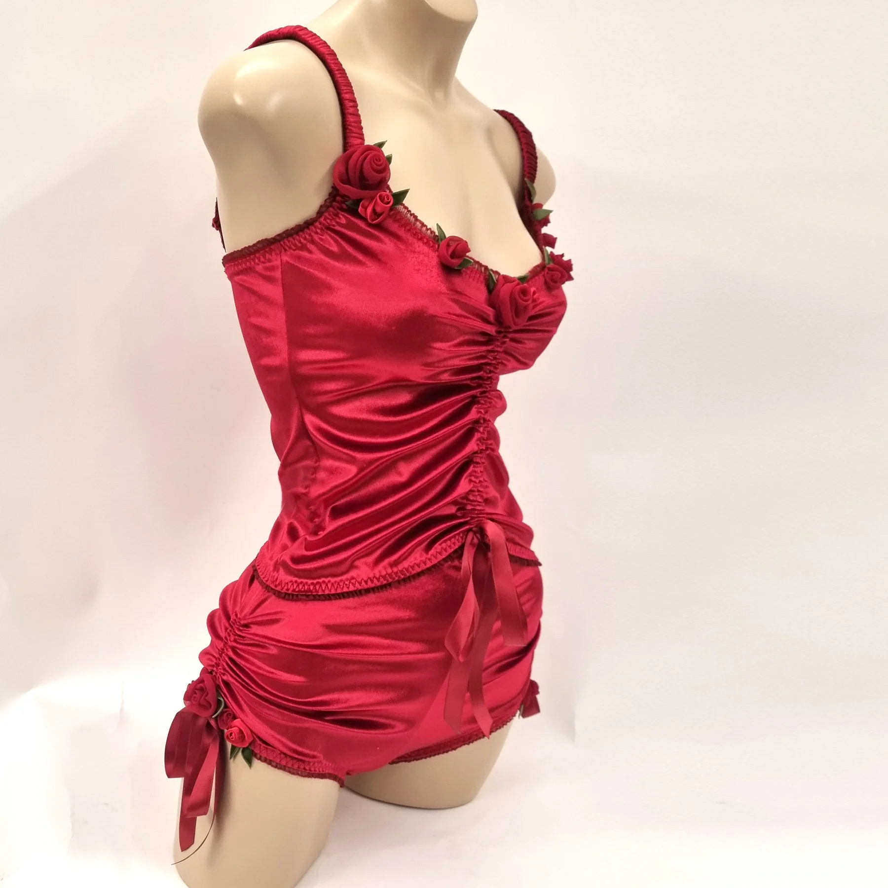 Ruby Rose silk and velvet Romper set