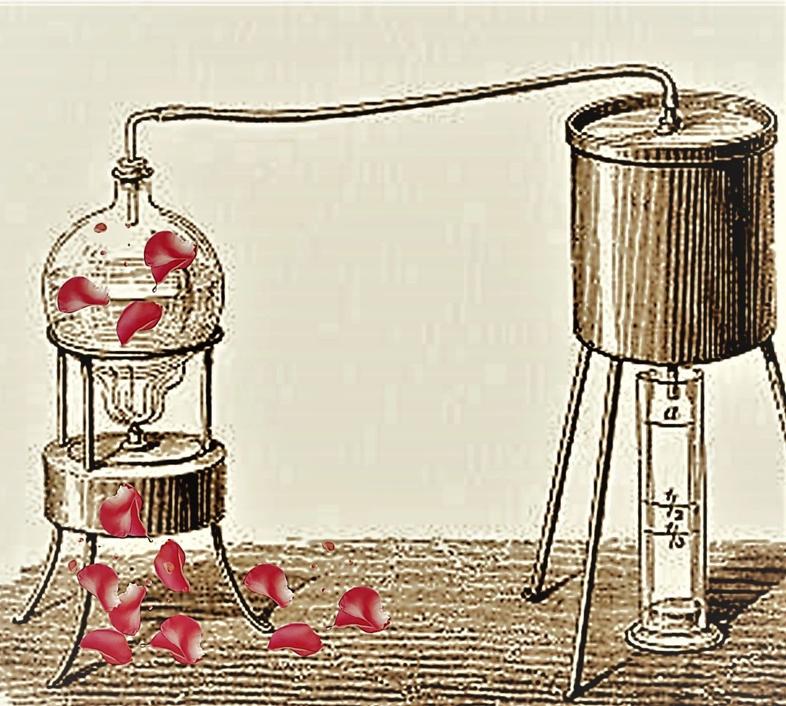 steam distilling roses