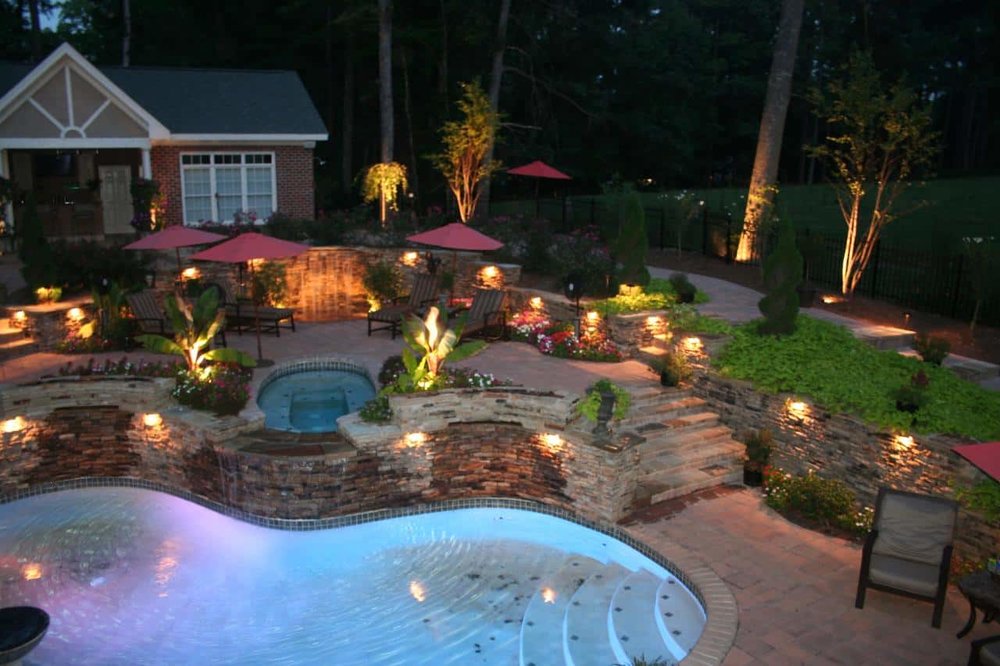 Creative Landscape Lighting, Swimming Pool Deck Lighting Ideas