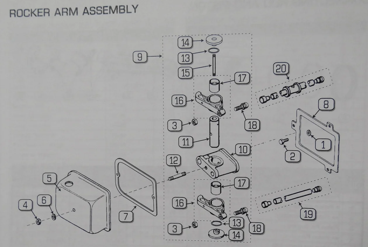 ROCKER ARM COMPLETE ASSEMBLY.