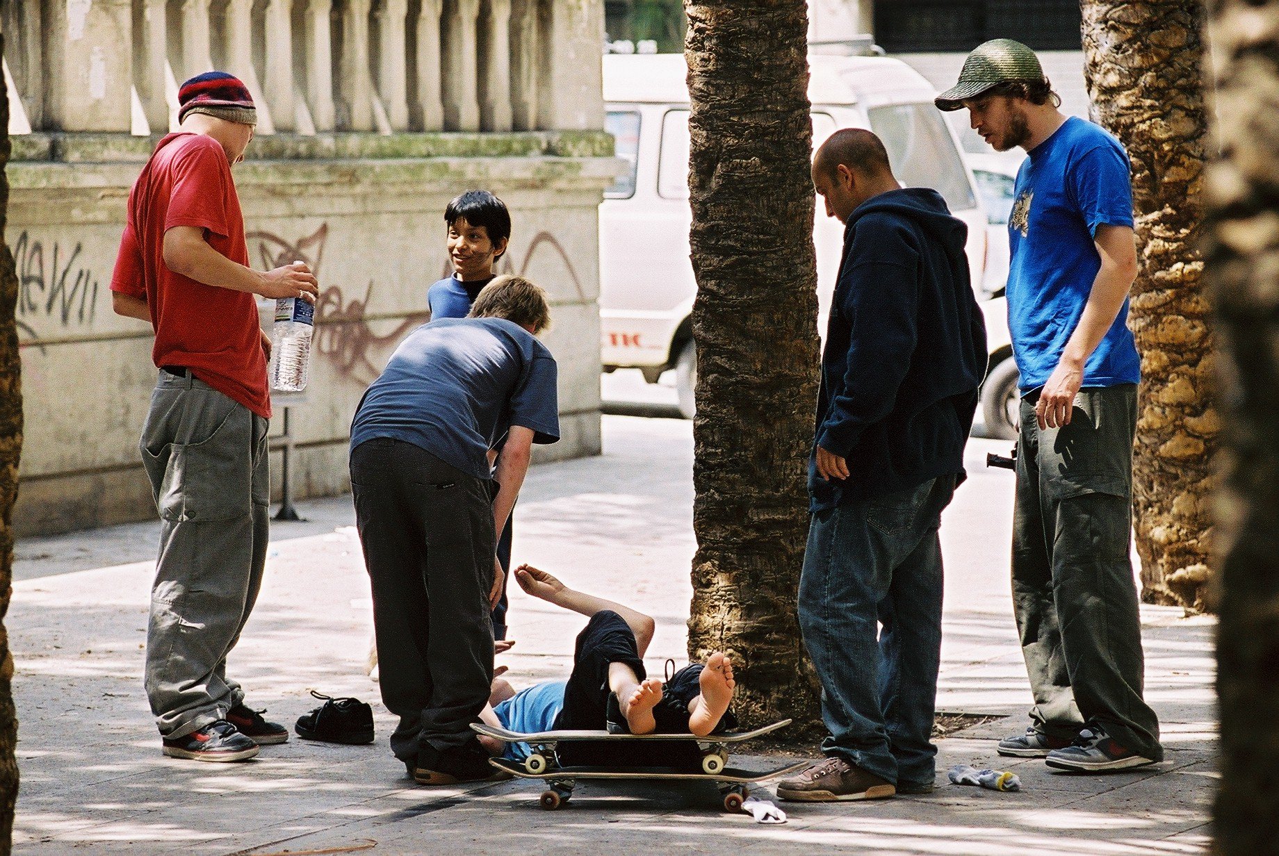  Fifty-Fifty Skate Team in Barcelona in 2003 