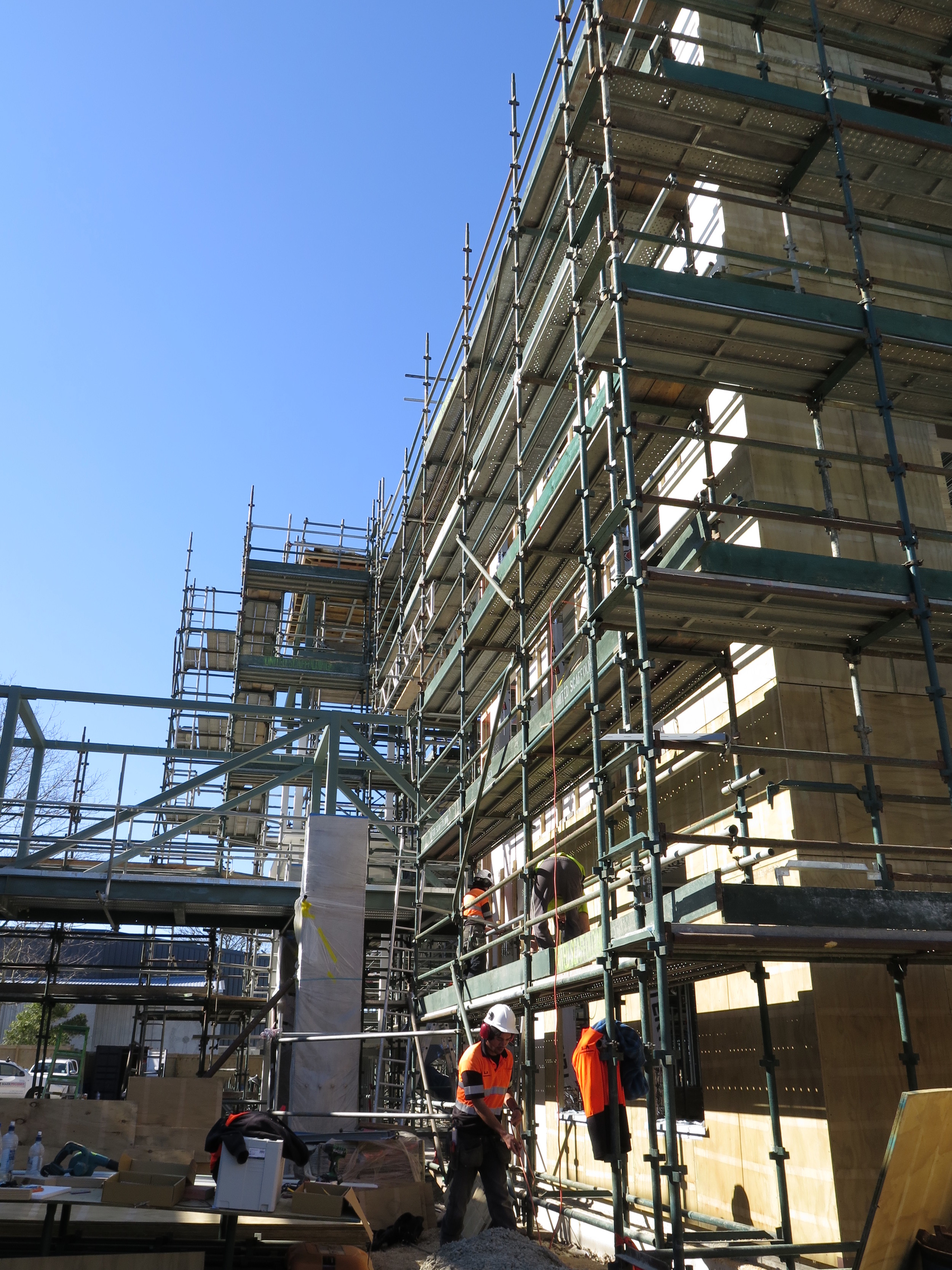 St Margaret's College. Foundations and concrete panel erection for Southbase Construction