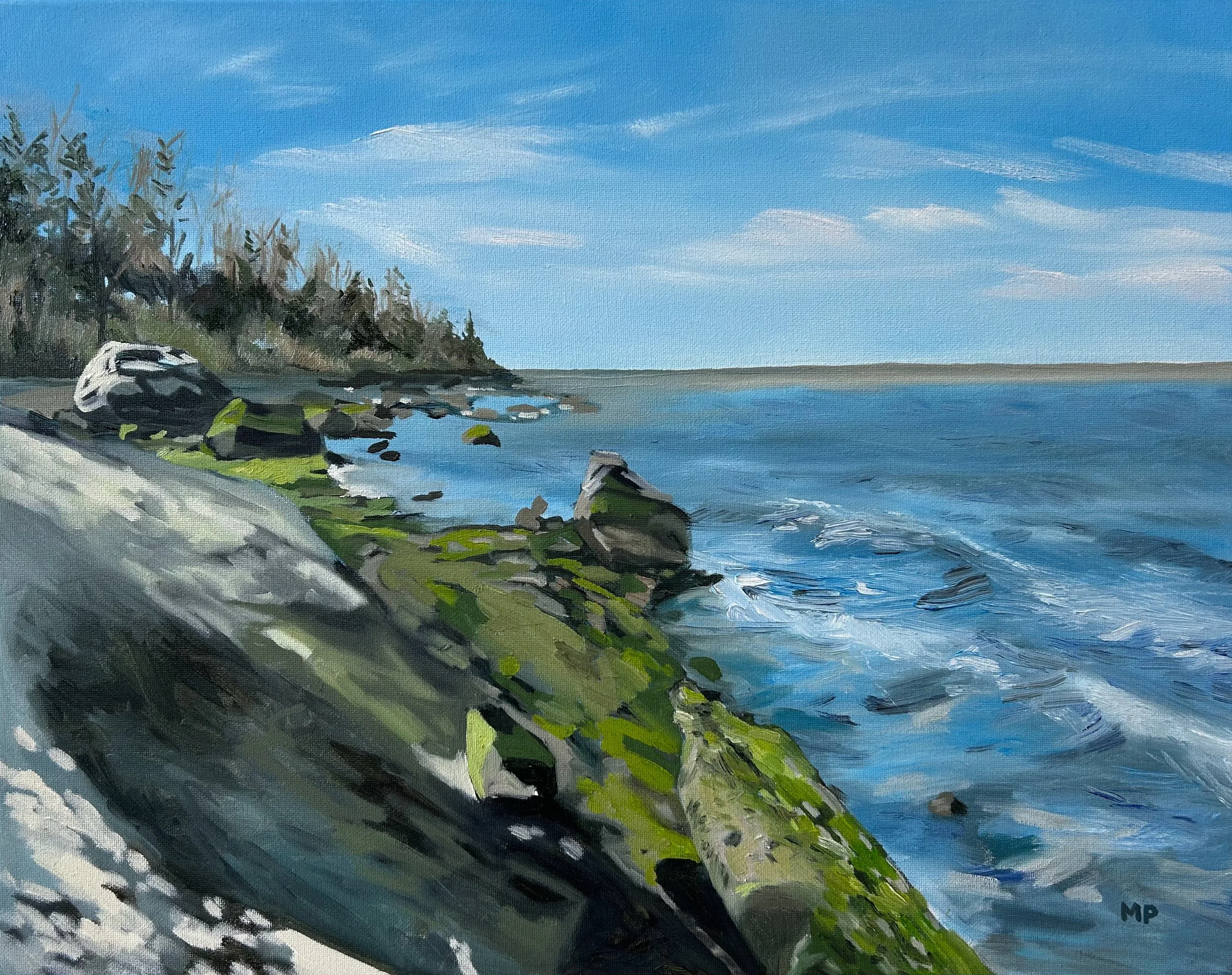  Not Alone   oil on canvas  16”x20” 