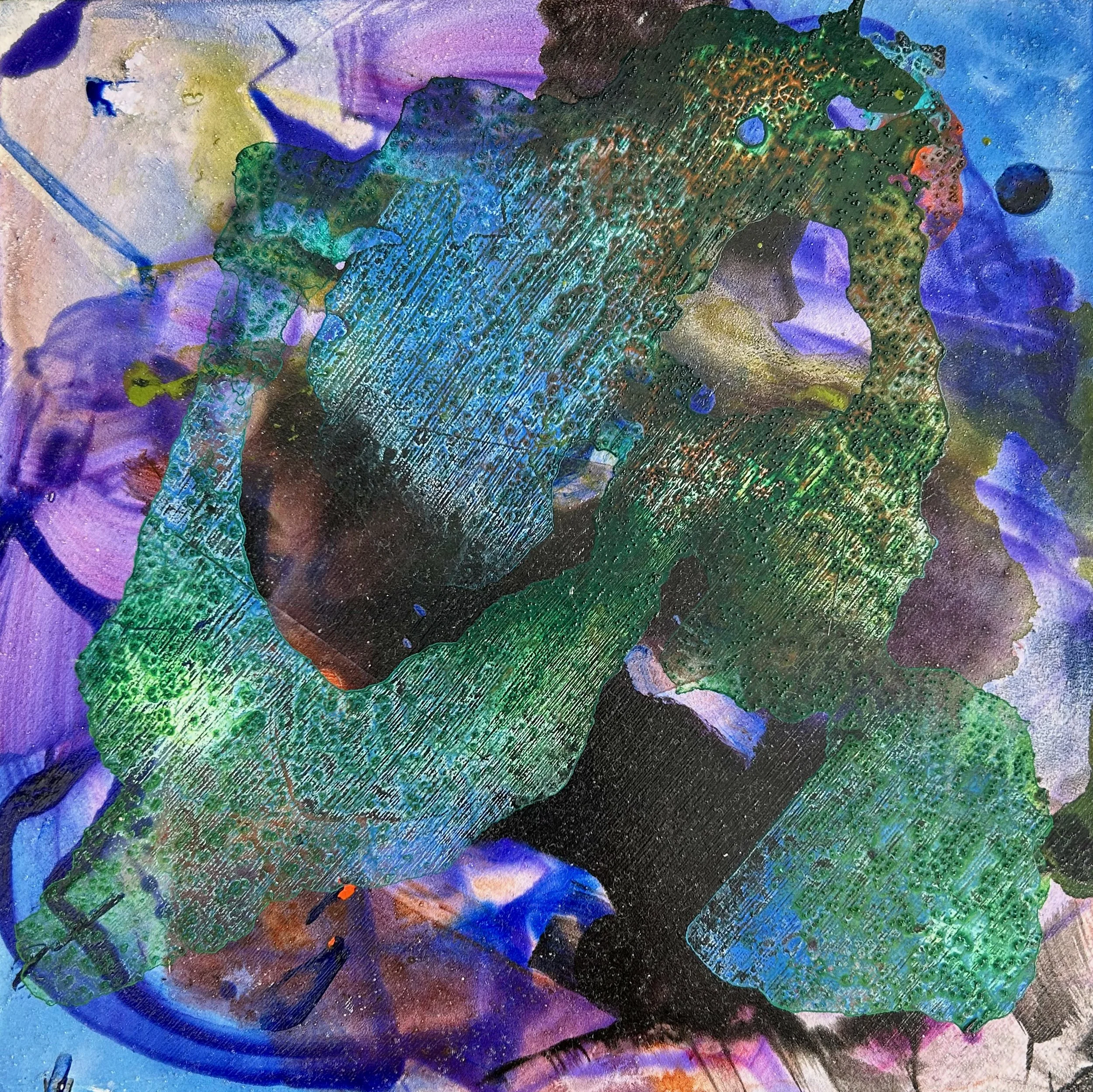  Nova  acrylic and gel beads on panel 