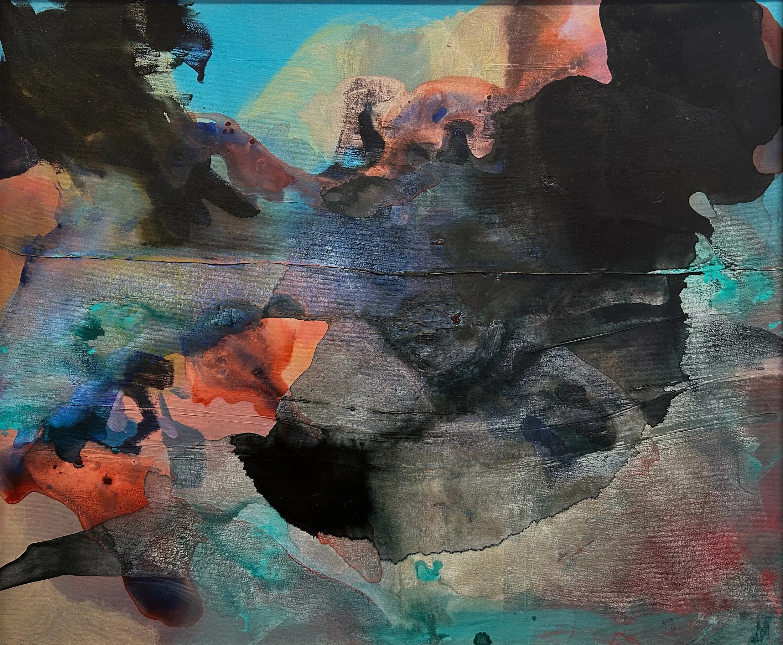  Obscured Memory I  acrylic on canvas  31.5” x 37.5” 