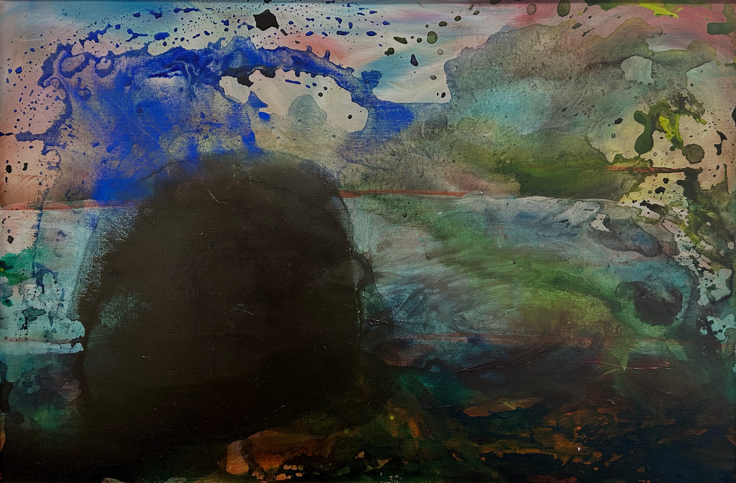  Obscured Memory II  acrylic on canvas  25.5” x 37.5” 