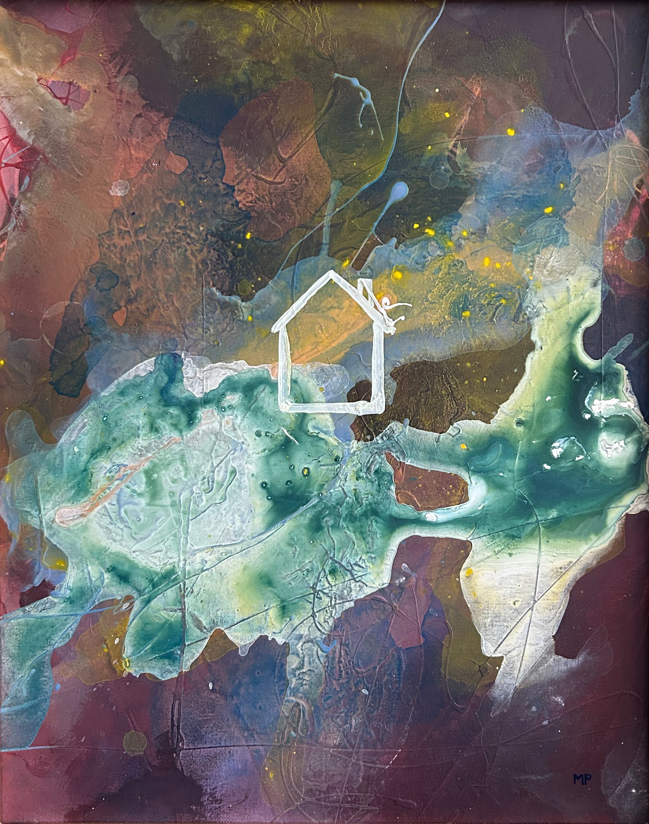  At Night. What Do You Dream About?  acrylic and oil on canvas   25.5” x 21.5” 