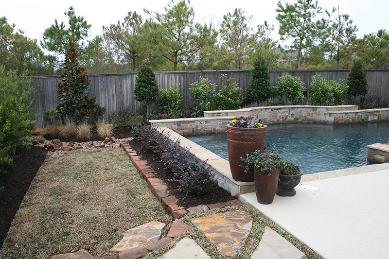 native-pool-planting-with-bottlebrush,-loropetalum,-blueberry,-viburnum,-magnolia,-grasses,-flagstone,-moss-rock-and-dry-river-bed-Spring-Texas.jpg