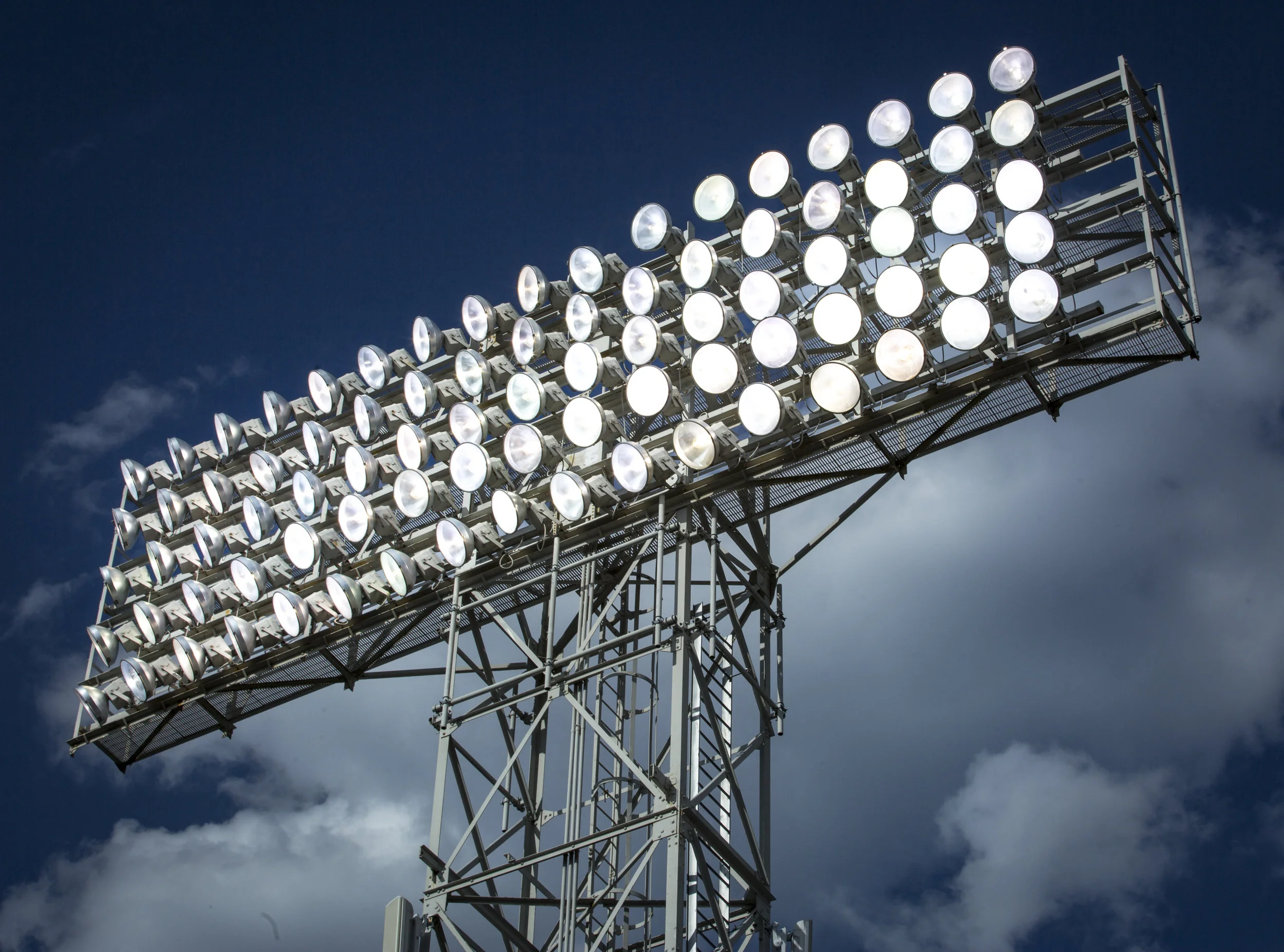 Stadium Lights with Clouds
