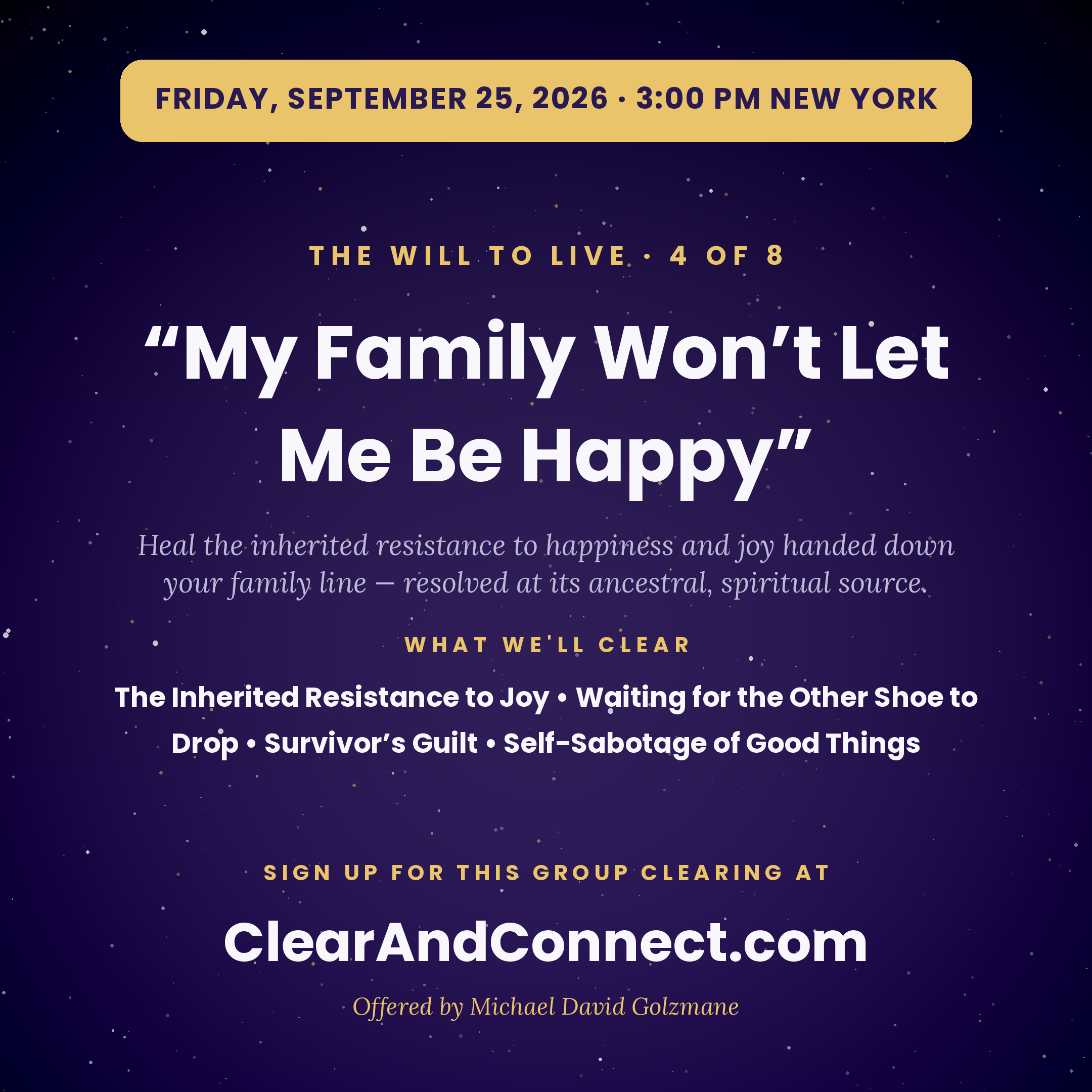 Friday, Sept 25, 2026: 