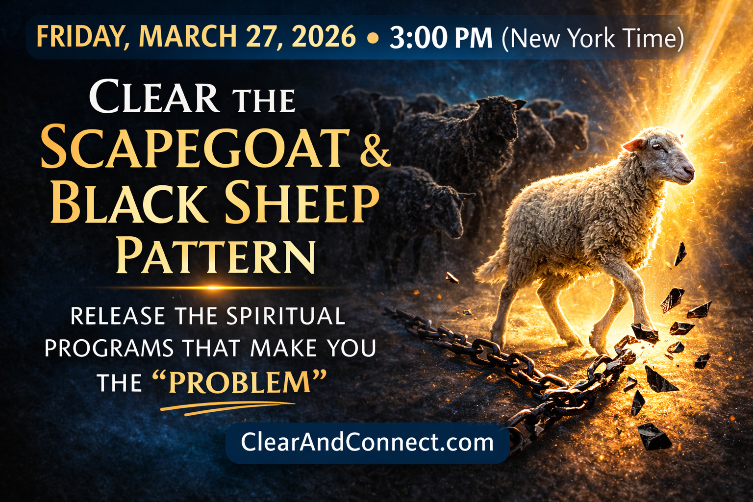 Friday, March 27, 2026: Clear the Scapegoat and Black Sheep Pattern | Release the Spiritual Programs That Make You the “Problem”