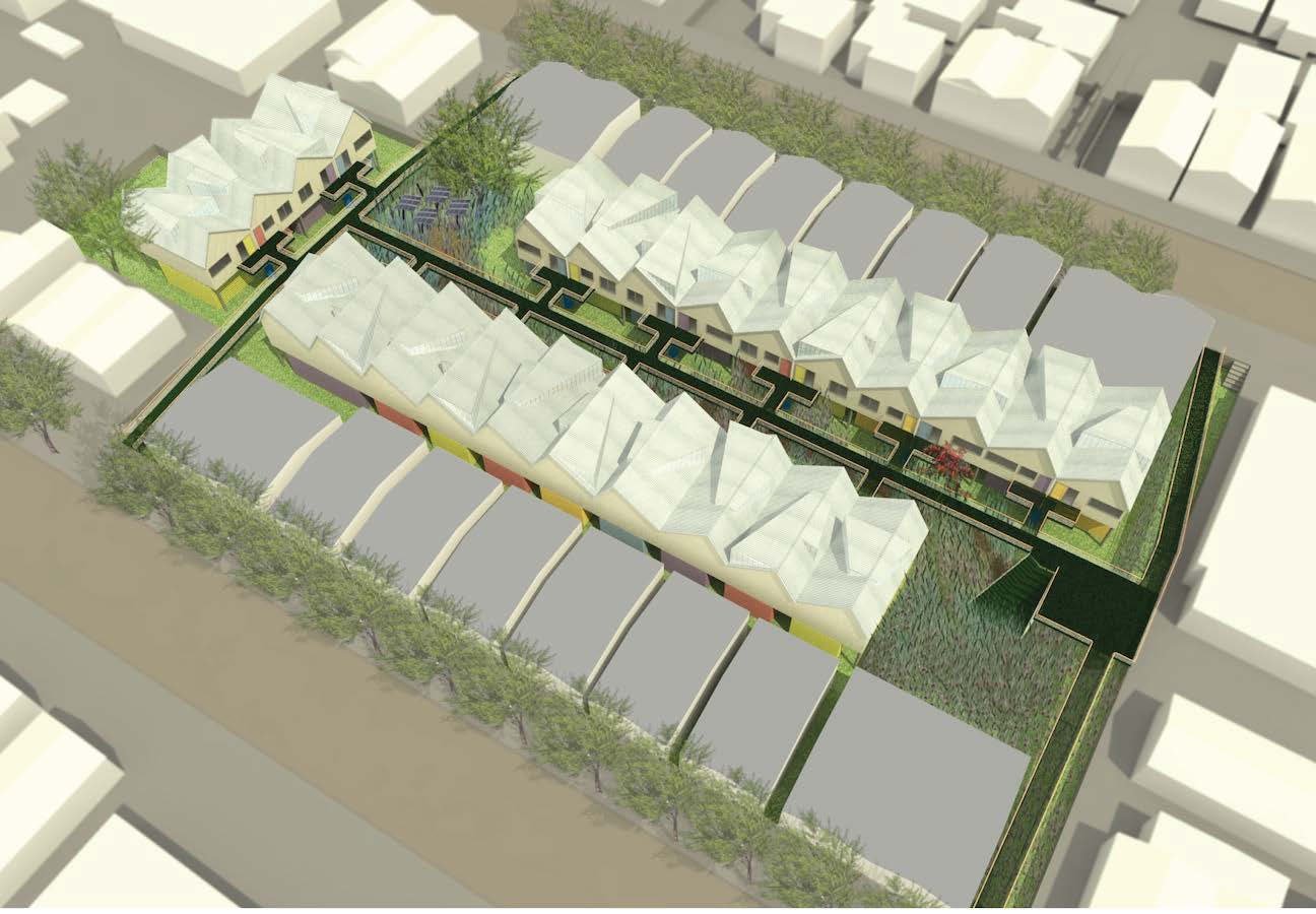 Because the homes are under-performing, fragile, and therefore difficult to raise, there are incentives for collectively lifting them and replacing them with a net-zero prefabricated alternative. (for more on the houses see 'Bungalows for Sheepshead' under 'Architecture')