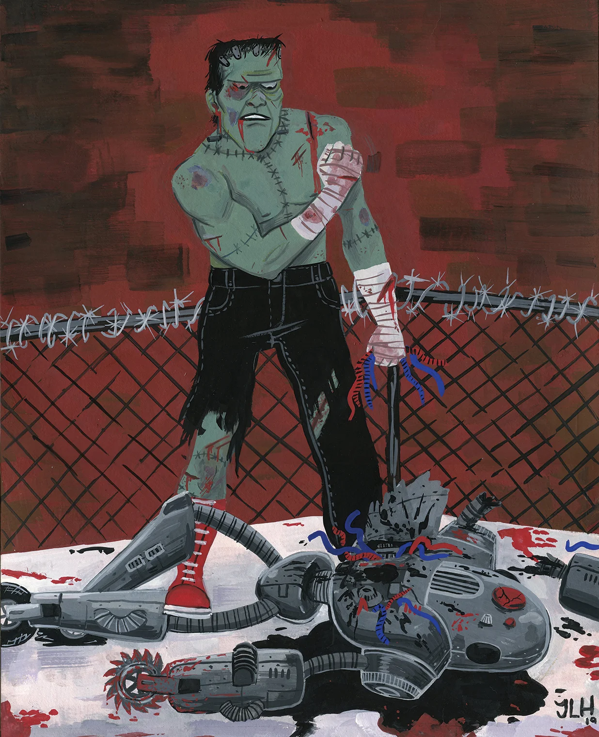 Frankenstein's Monster Vs. Killer Robot