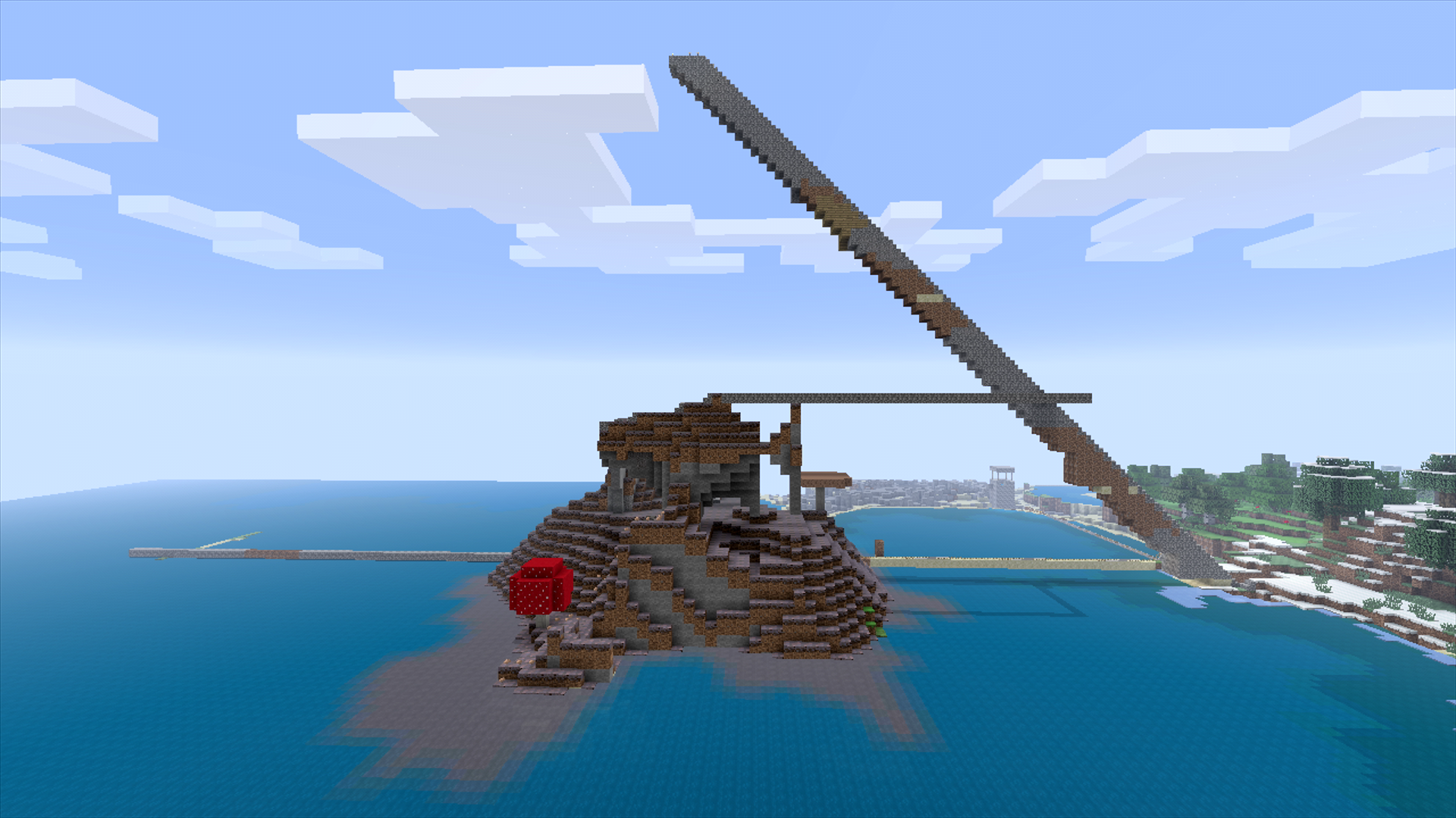 Next thing I did was build a permanent staircase as high as it would allow… and then dig it down into the bedrock.