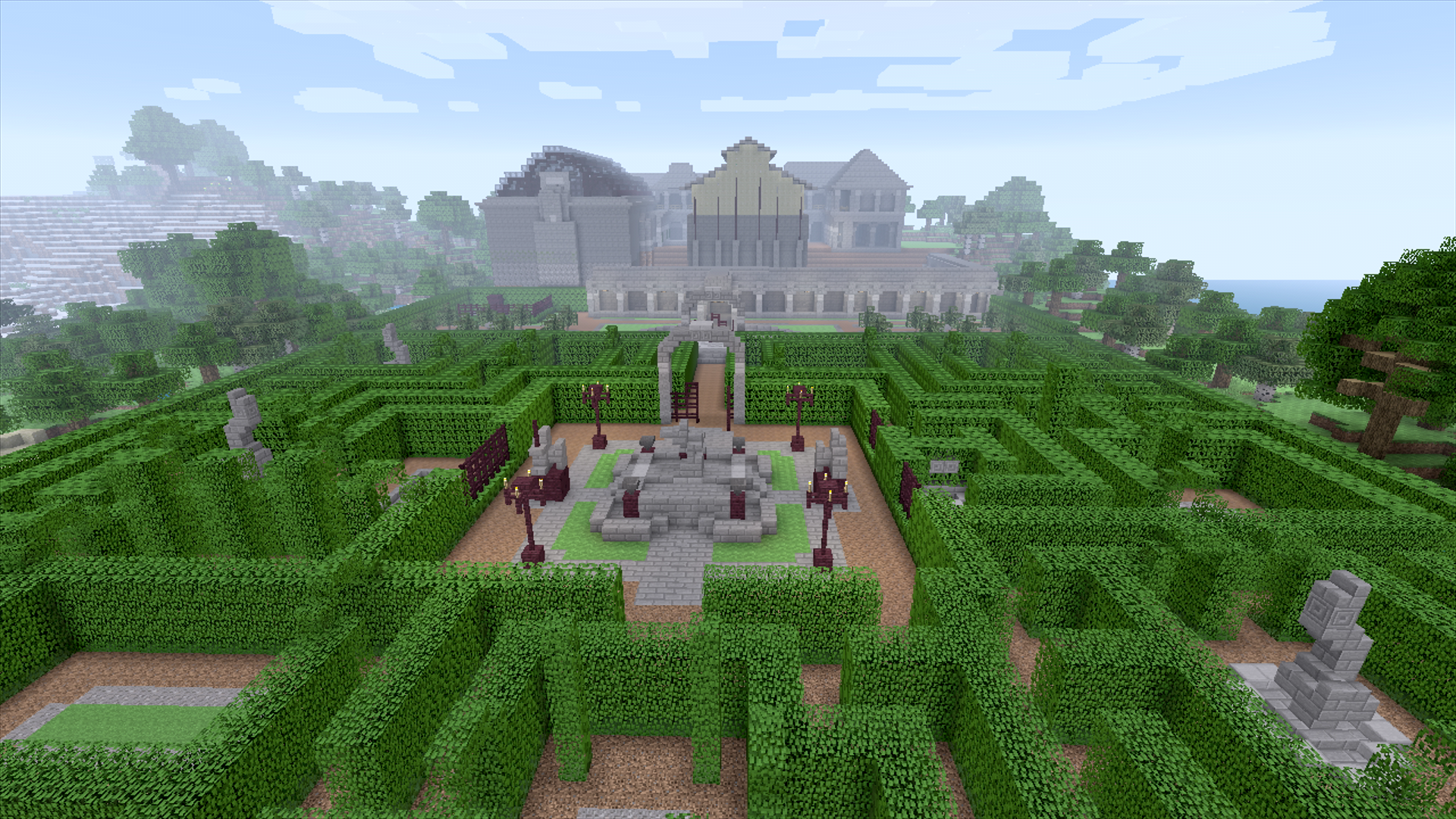 I started with the hedge maze, tip toeing into the stubborn fact that I will eventually build the whole thing. So be it.
