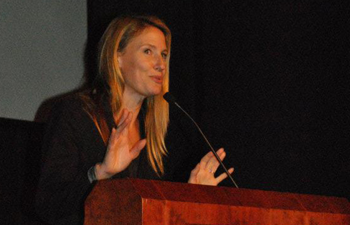 Jennifer as the 2011 OUTspoken activist-in-residence, at University of North Carolina-Charlotte