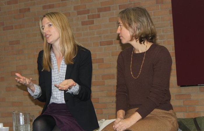 Presenting with Amy Richards at the Manifesting Feminism Conference at University of Missouri-Kansas City, November 2010
