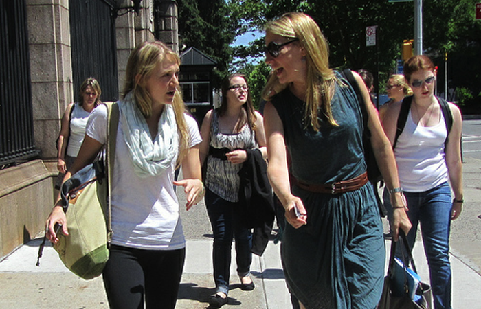   Hitting the streets with Jemma Hinkly at Feminist Summer Camp, 2012  