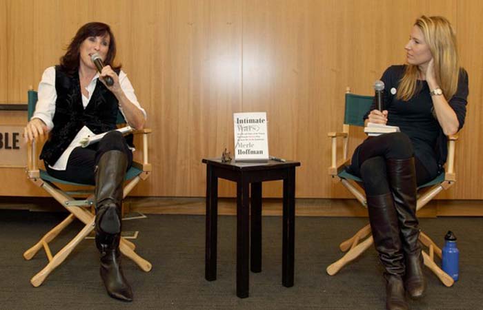   Interviewing Merle Hoffman about her memoir,  Intimate Wars , at Barnes and Noble, 2012  