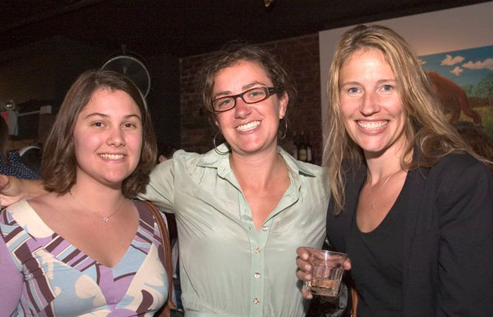   With Lee Taylor and Courtney Martin at the Lower East Side Feminist Takeover, Gallery Bar, 2010  