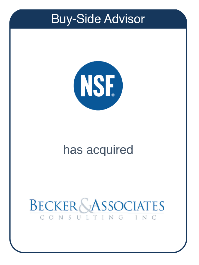 NSF has acquired Becker & Associates