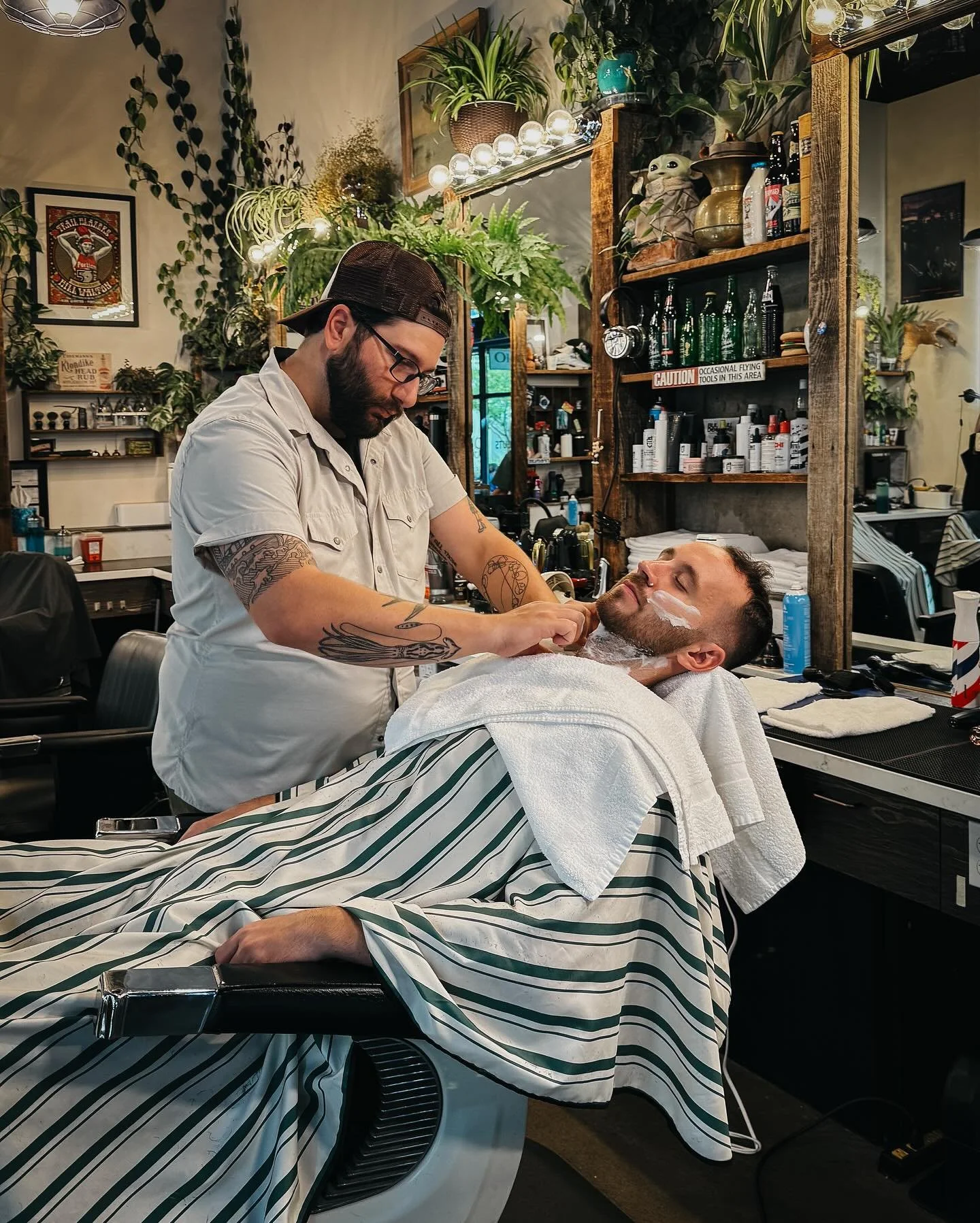 Steve with the beard line up.  #shave #lakeoswego #barber #pnwbarber