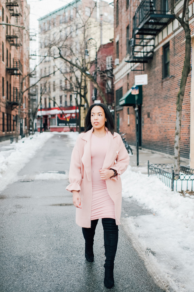 12-chicwish-blush-pink-coat-forever-21-pencil-dress-asos-black-coat-black-over-the-knee-boot-nyfw-streetstyle.jpg