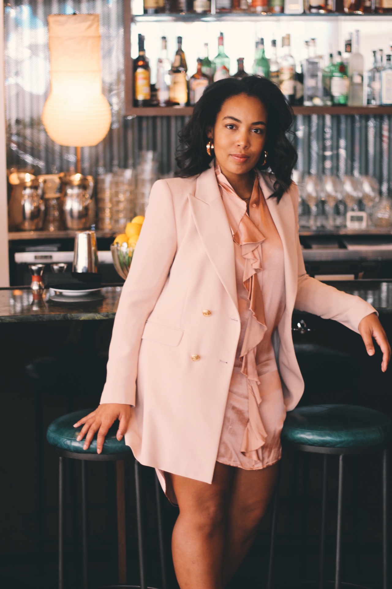 Durham-Hotel-Robinson-Style-Zara-blazer-dress-ruffle-shirt-dress-raid-asos-sock-boots-5.JPG