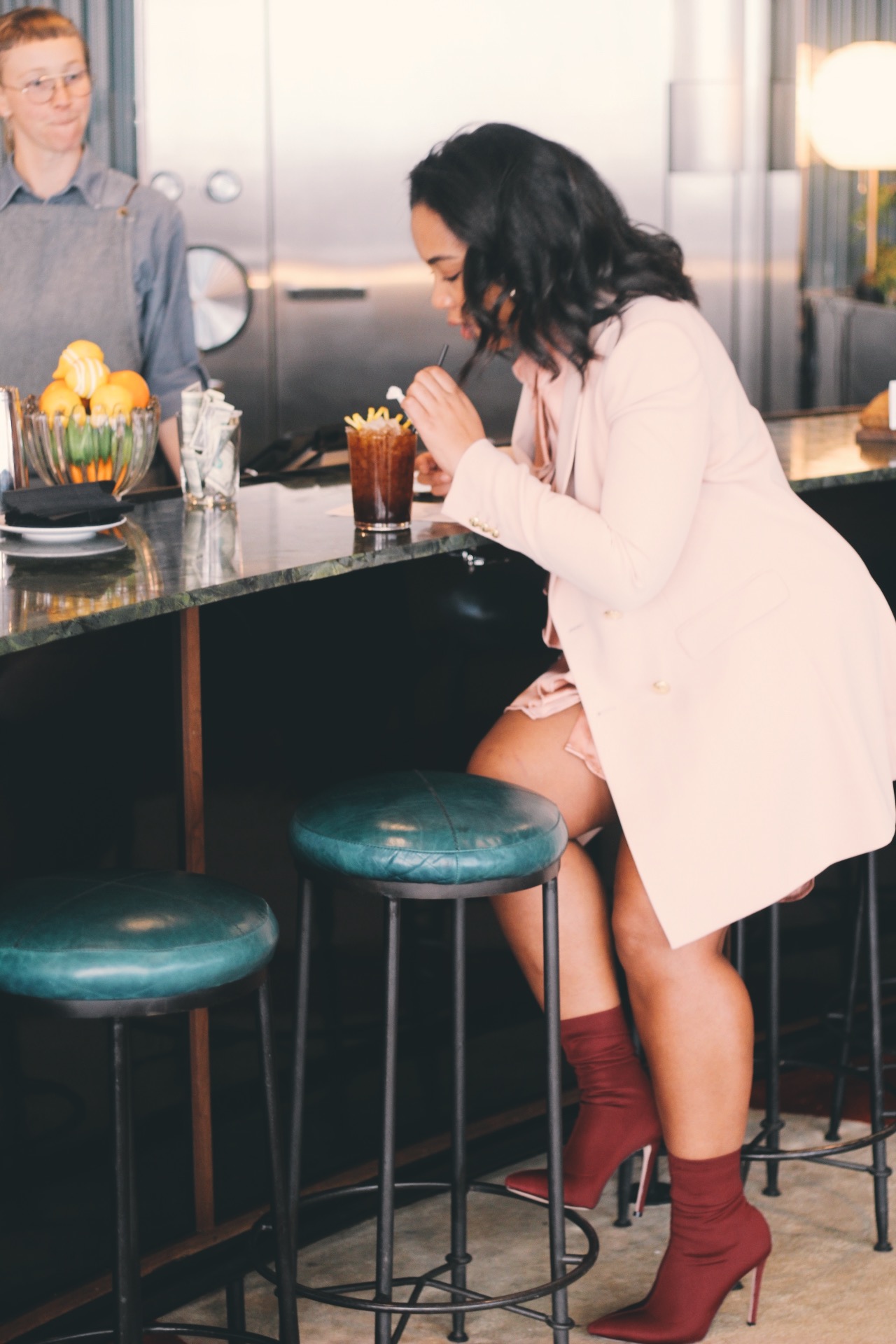 Durham-Hotel-Robinson-Style-Zara-blazer-dress-ruffle-shirt-dress-raid-asos-sock-boots-15.JPG