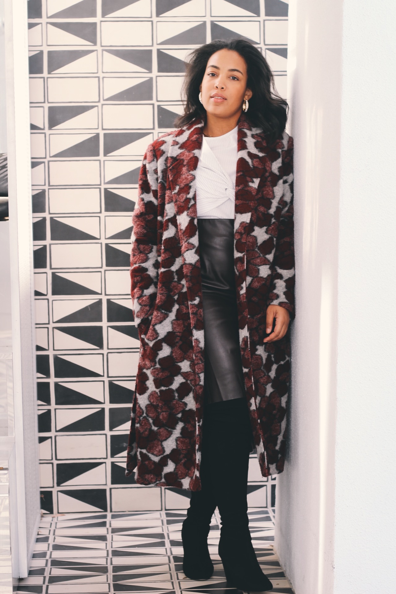 Durham-Hotel-Robinson-Style-rent-the-runway-hutch-floral-coat-milly-stripe-top-loft-leather-pencil-skirt-asos-over-the-knee-boot.JPG-5.JPG